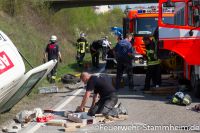Feuerwehr Stuttgart Stammheim - Verkehrsunfall - B27a - 13- Fotos beckerpics.de